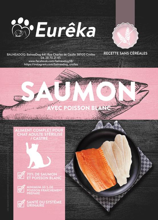 Croquettes chat adulte holistic sans céréales - Saumon avec poisson blanc - 1.5 Kg - Image 2