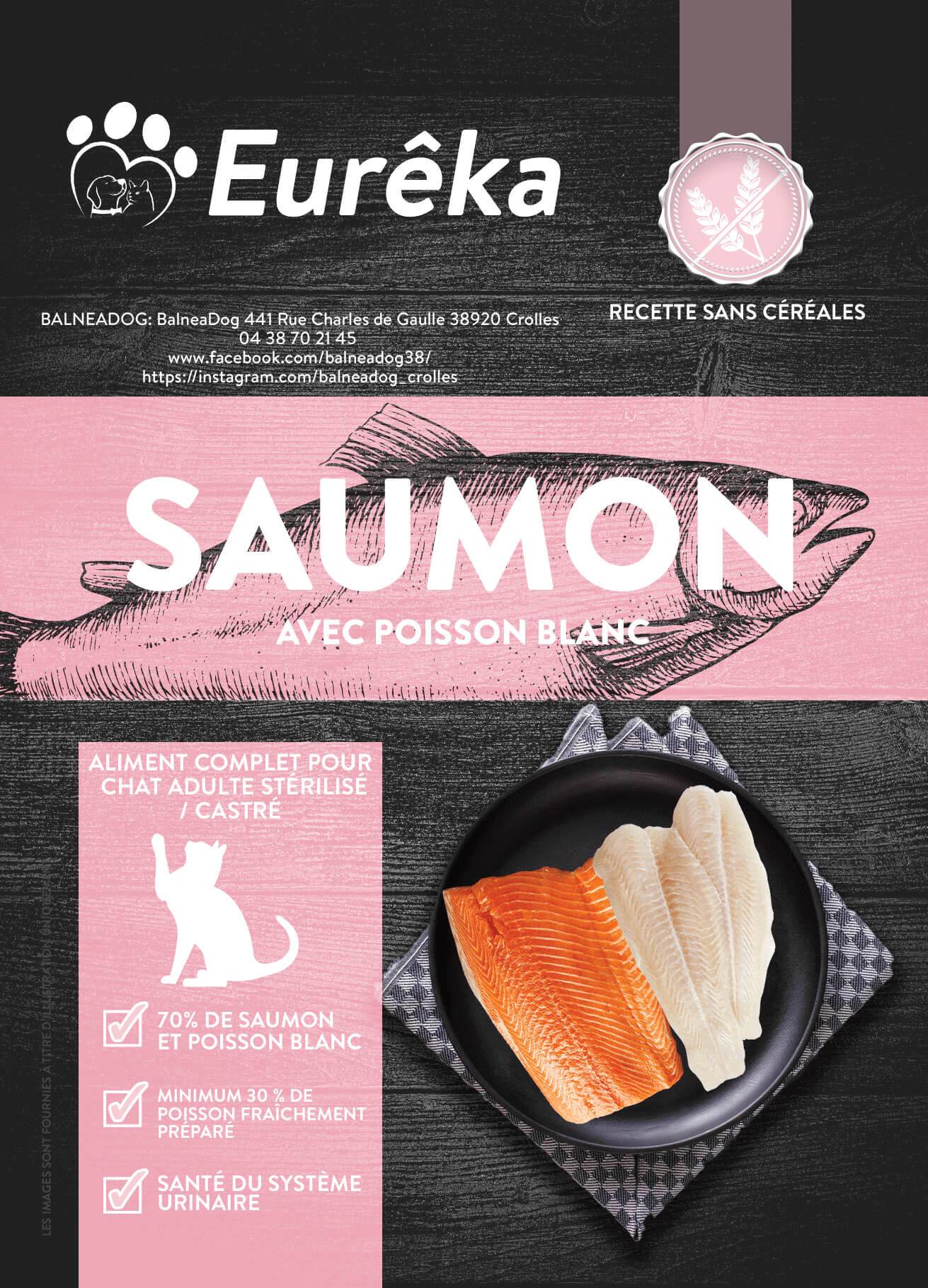 Croquettes chat adulte holistic sans céréales - Saumon avec poisson blanc - 1.5 Kg - Image 2