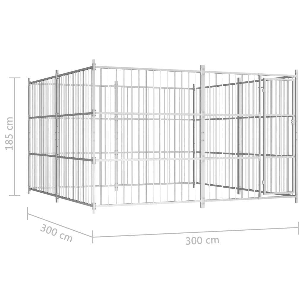 Helloshop26 - Chenil extérieur cage enclos parc animaux chien d'extérieur pour chiens 300 x 300 x 185 cm - Imagen 5