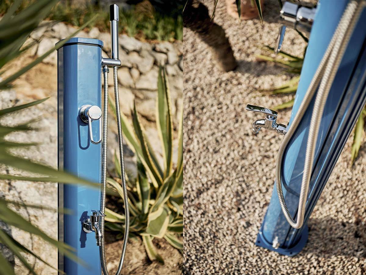 Formidra - FORMIDRA - Douche solaire 20 L Jolly Go Bleu - Formidra - Aluminium - Mitigeur - Douchette amovible - Imagen 5