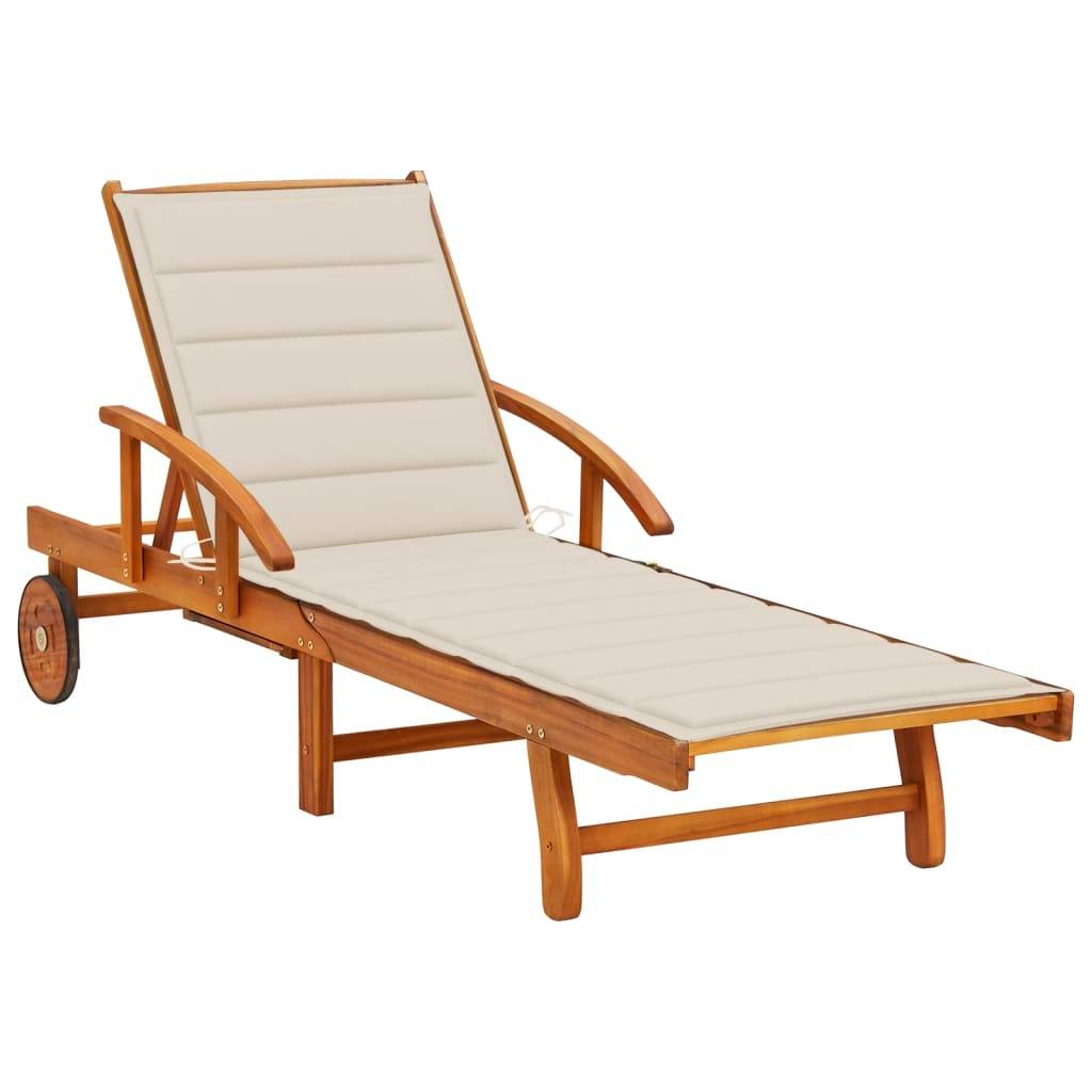 Vidaxl - Chaise longue de jardin avec coussin Bois d'acacia solide vidaXL 3061605