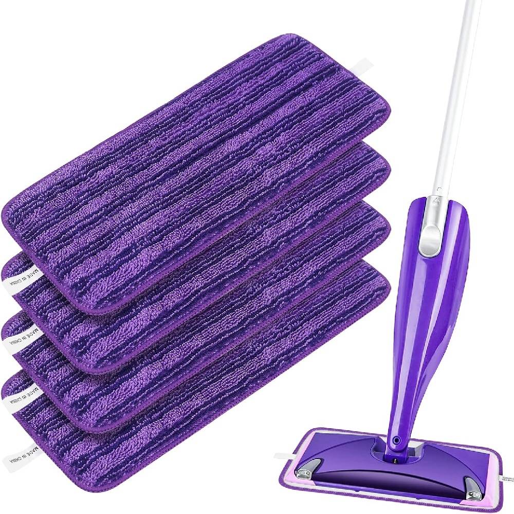 Pack de 4 Protections de Mop Lavables et Réutilisables pour Swiffer WetJet-IntiMeg
