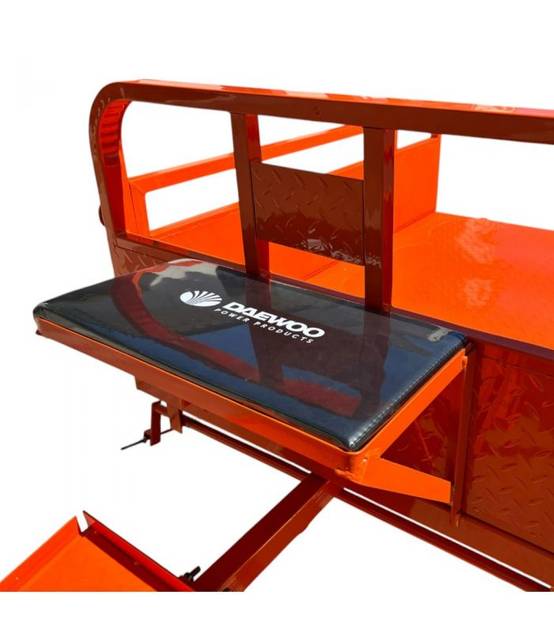 Remorque freinée 450 kg pour motoculteur toutes marques ridelles rabattables DAEWOO DATR145 - Image 3