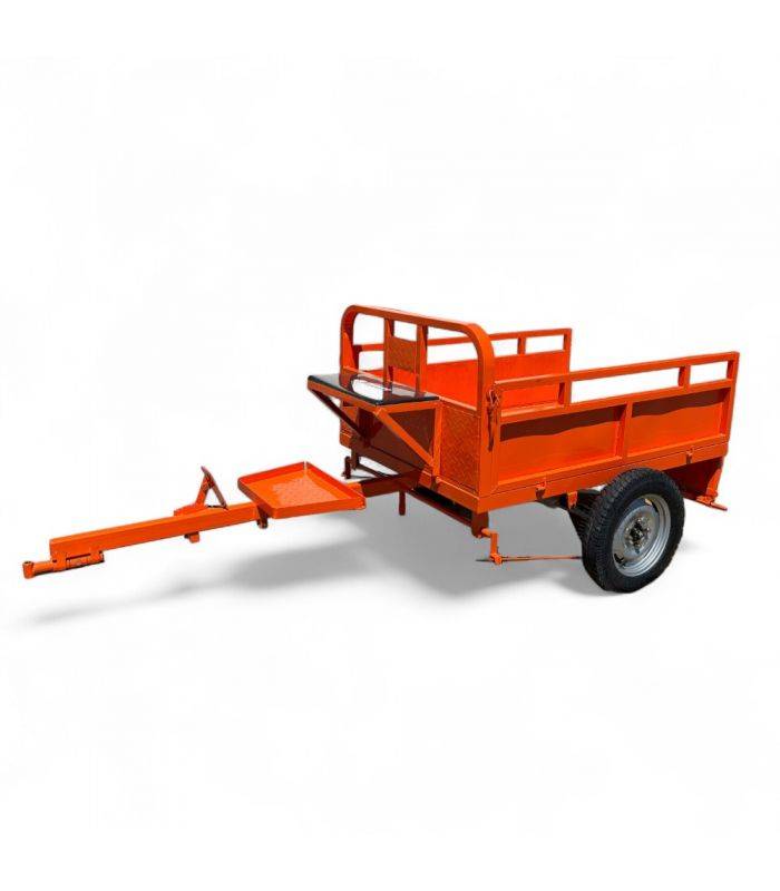 Daewoo - Remorque freinée 450 kg pour motoculteur toutes marques ridelles rabattables DAEWOO DATR145