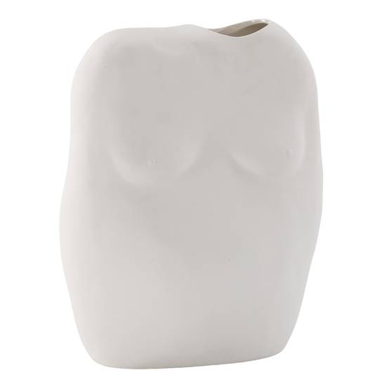 Vase Buste en Céramique "Romie" 28cm Blanc Cassé - Image 1