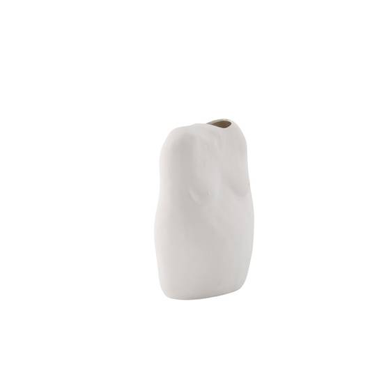 Vase Buste en Céramique "Romie" 28cm Blanc Cassé - Image 3