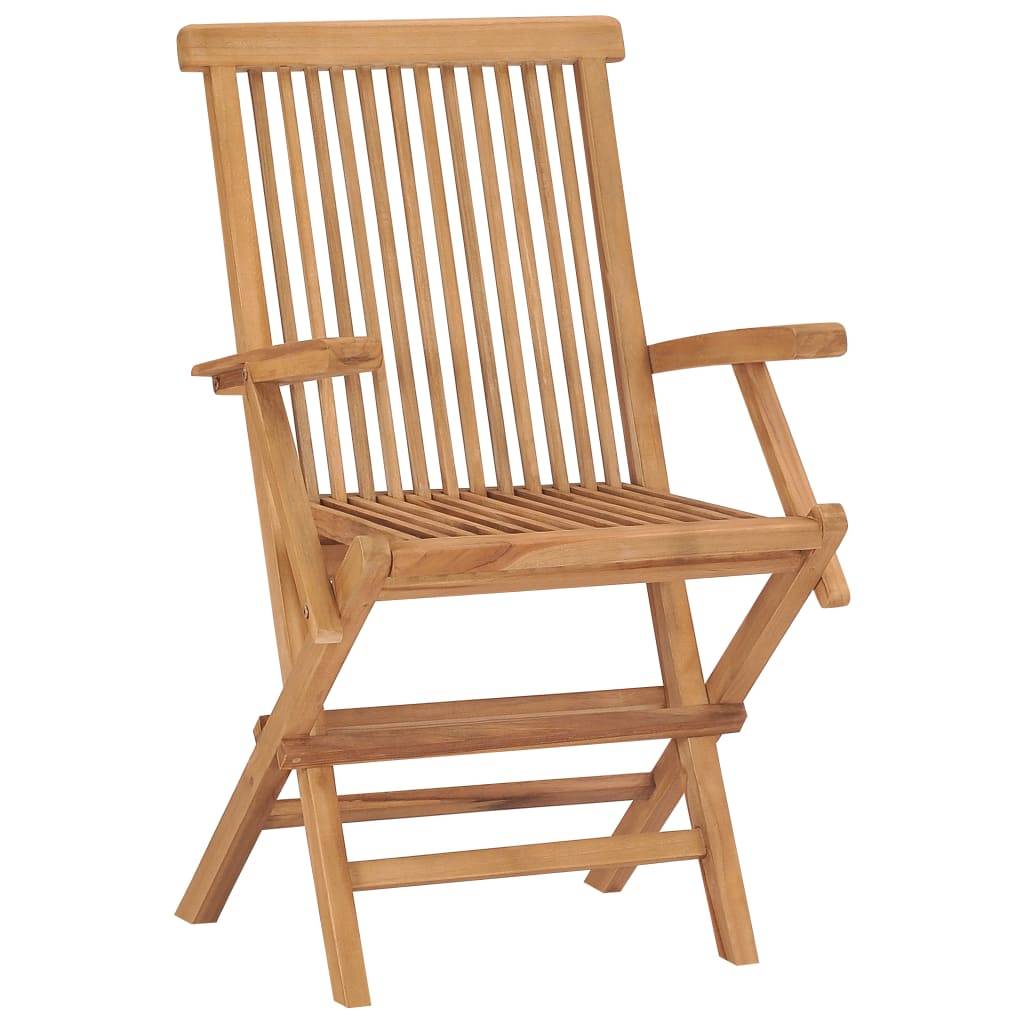 PANGIVO - Lot de 4 chaises de jardin bois teck massif rouge 55 x 60 x 89 cm - PANGIVO - Image 9