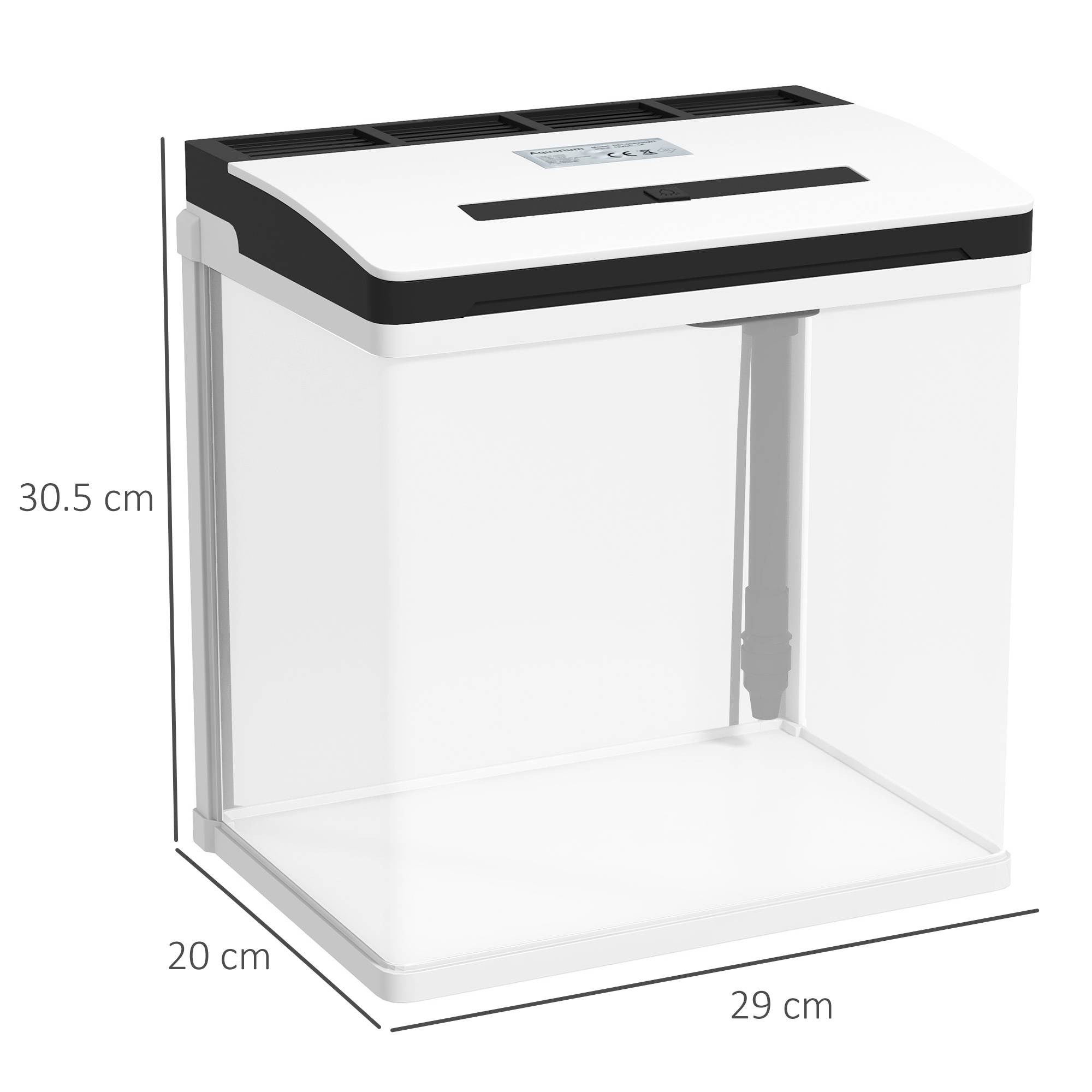 Sans Marque - Aquarium 43L en Verre Trempé avec Tapis de Protection Pour Poissons, Crevettes, Tortues, 50 x 30 x 30 cm, Transparent - Image 5