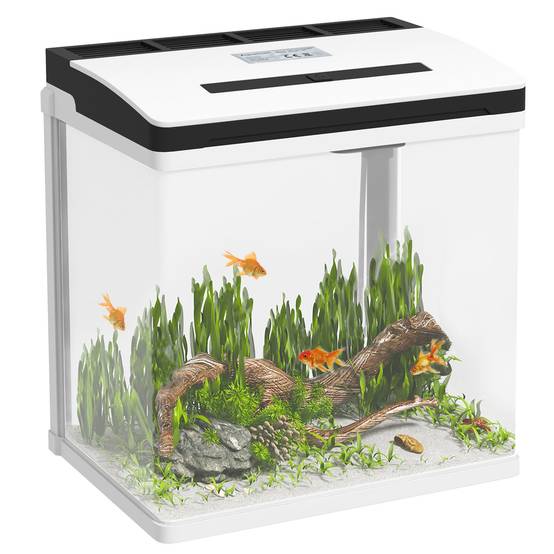 Sans Marque - Aquarium 43L en Verre Trempé avec Tapis de Protection Pour Poissons, Crevettes, Tortues, 50 x 30 x 30 cm, Transparent - Image 1