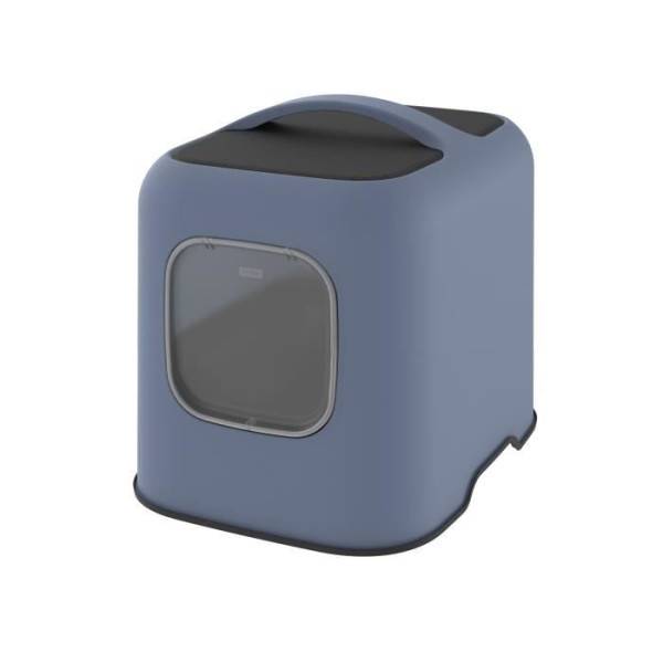 ROTHO - Maison toilette pour chat 51 x 39 x 40 cm - Bac a litiere - Bleu Horizon - Image 1