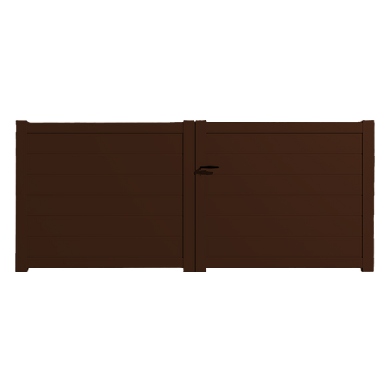Portail alu battant plein en kit dim. L.3000 (entre piliers)X H.1500 mm Marron (RAL 1247)