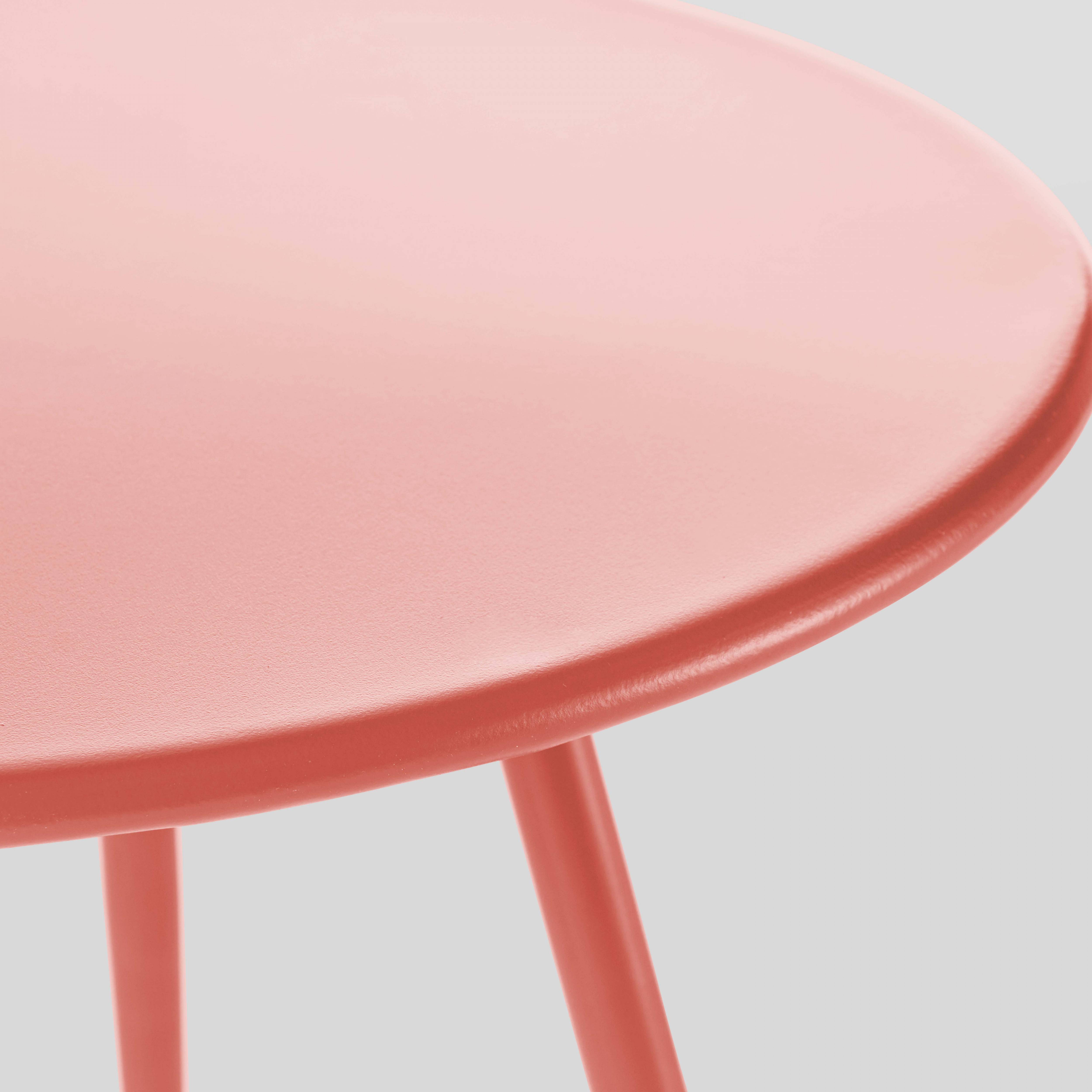 Oviala - Table basse de jardin ronde en métal argile 50 cm Palavas - Oviala - Imagen 4