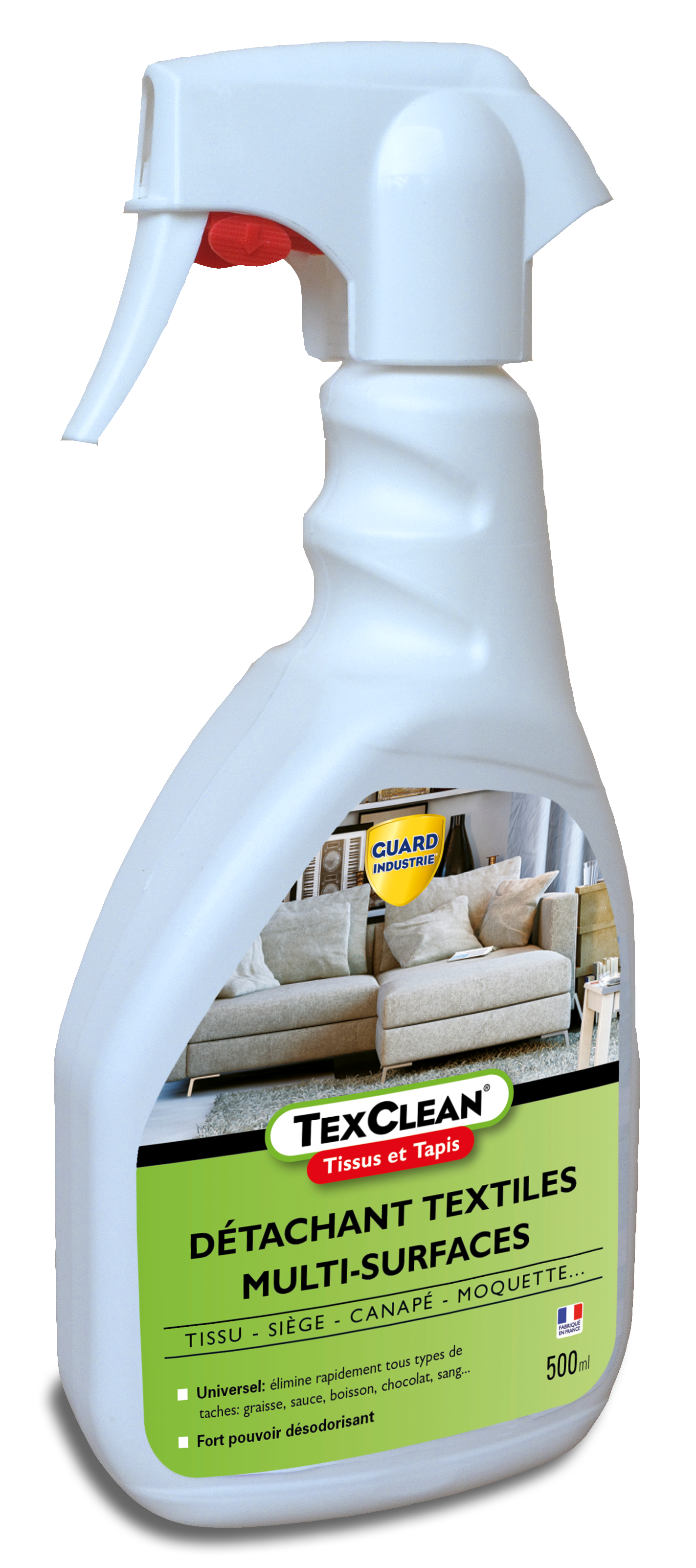 Détachant tissu TexClean 500ml Tissu Matelas Canapé et Tapis Détachant et Nettoyant Professionnel - Image 1