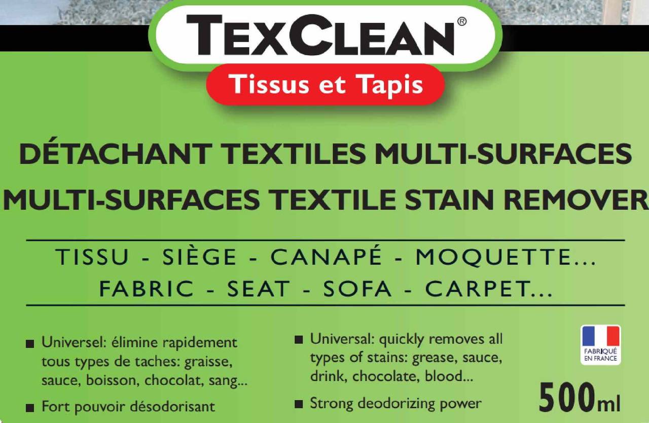 Détachant tissu TexClean 500ml Tissu Matelas Canapé et Tapis Détachant et Nettoyant Professionnel - Image 2