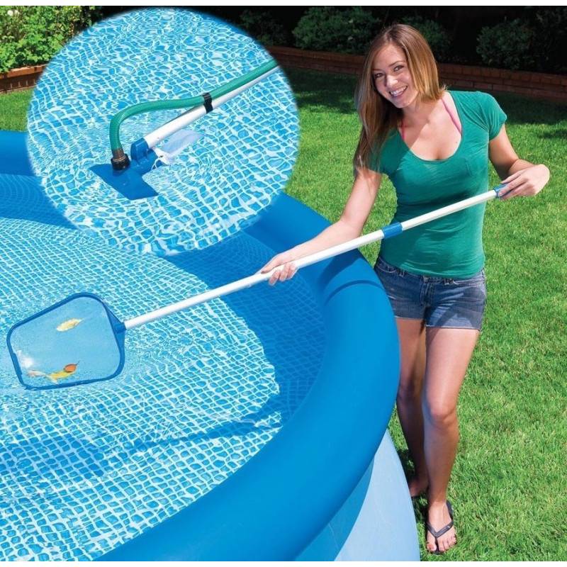 Kit d'entretien de piscines épuisette + balai Intex - Imagen 3
