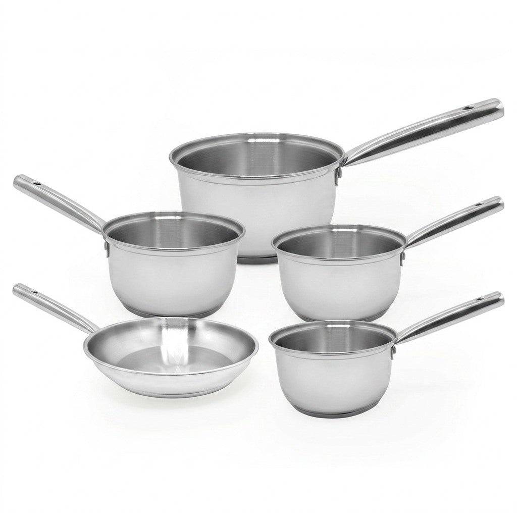 Lot de 4 casseroles 16/18/20/22 cm et 1 poêle en inox 20 cm Fackelmann Rhona - Image 1