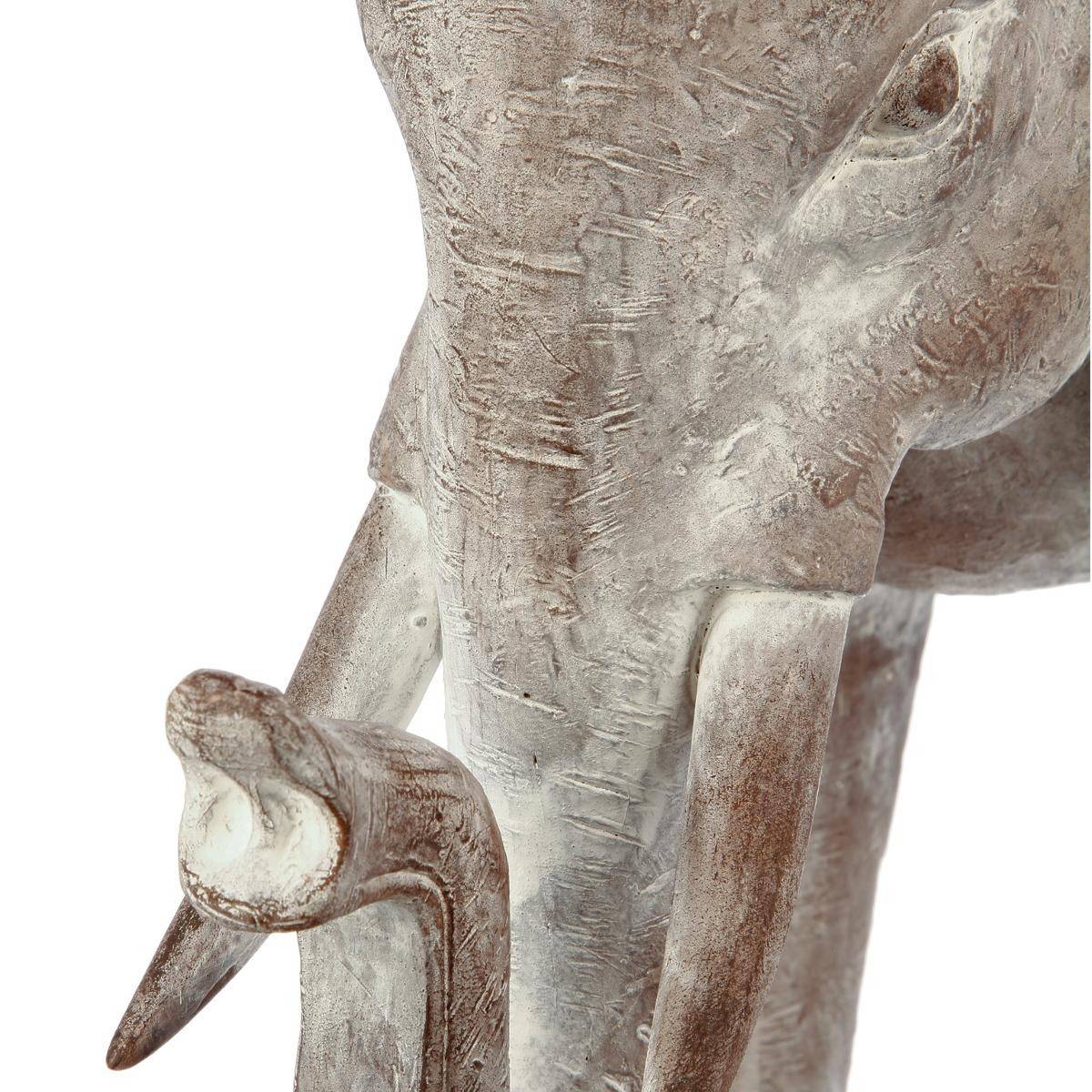 Objet décoratif Éléphant en Résine effet  Blanchi H 46 cm - Imagen 3