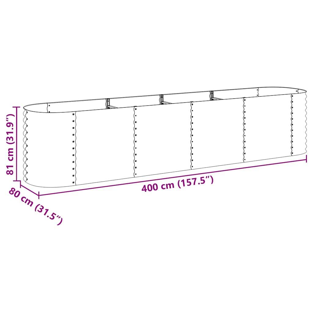 ComfortXL - Carré potager surélevé 400x80x81 cm acier galvanisé potager Argenté – ComfortXL Outdoor Living - Image 10