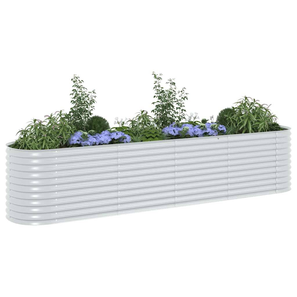 ComfortXL - Carré potager surélevé 400x80x81 cm acier galvanisé potager Argenté – ComfortXL Outdoor Living - Image 4