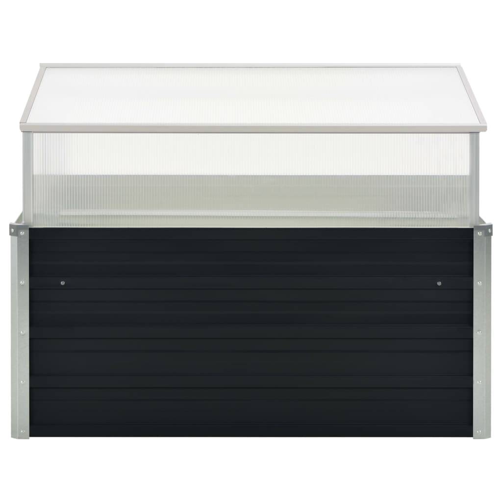 Serre châssis surélevée en acier galvanisé et polycarbonate Anthracite – ComfortXL Outdoor Living - Image 3