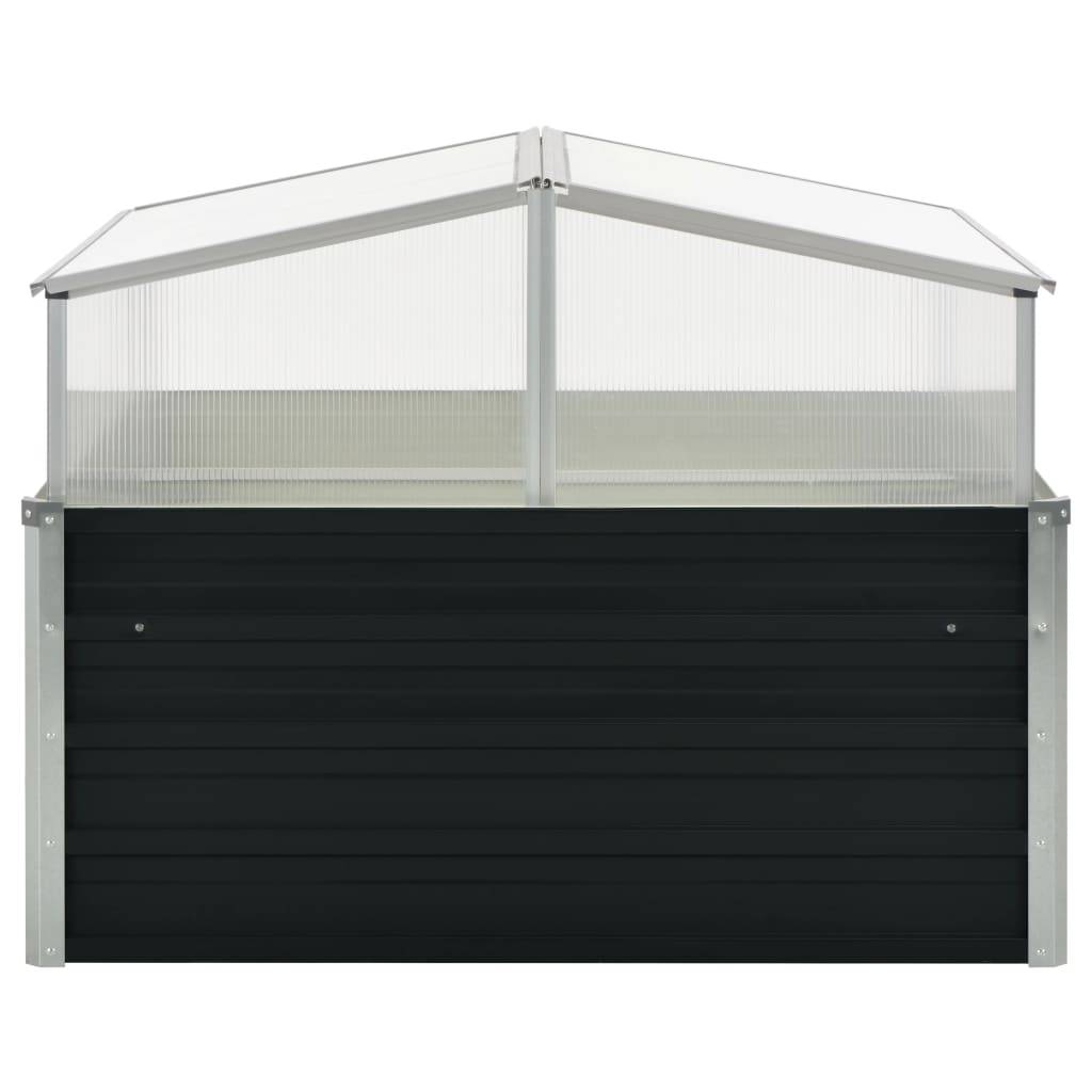Serre châssis surélevée en acier galvanisé et polycarbonate Anthracite – ComfortXL Outdoor Living - Image 2