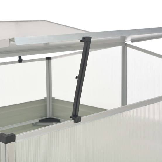 Serre châssis surélevée en acier galvanisé et polycarbonate Anthracite – ComfortXL Outdoor Living - Image 5
