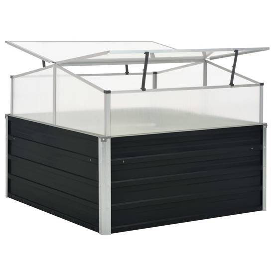 Serre châssis surélevée en acier galvanisé et polycarbonate Anthracite – ComfortXL Outdoor Living - Image 4