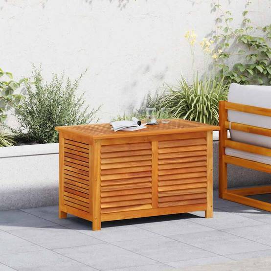 Boîte de rangement jardin bois acacia naturel 90 x 50 x 56 cm - PANGIVO - Image 3