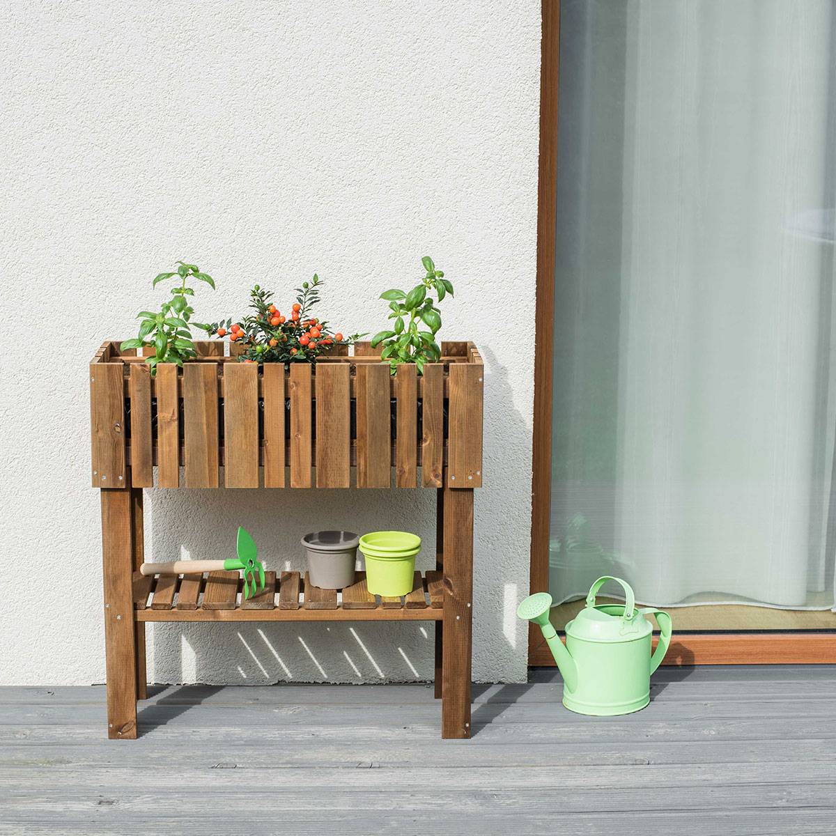 Potager bac rectangulaire sur pied en bois - Cémonjardin - Imagen 3