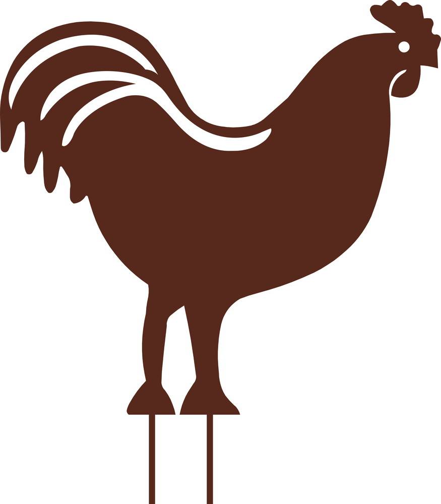 Louis Moulin - Figurine à piquer coq fer vielli - 42,5x42 cm - Acier époxy Louis Moulin - Imagen 1
