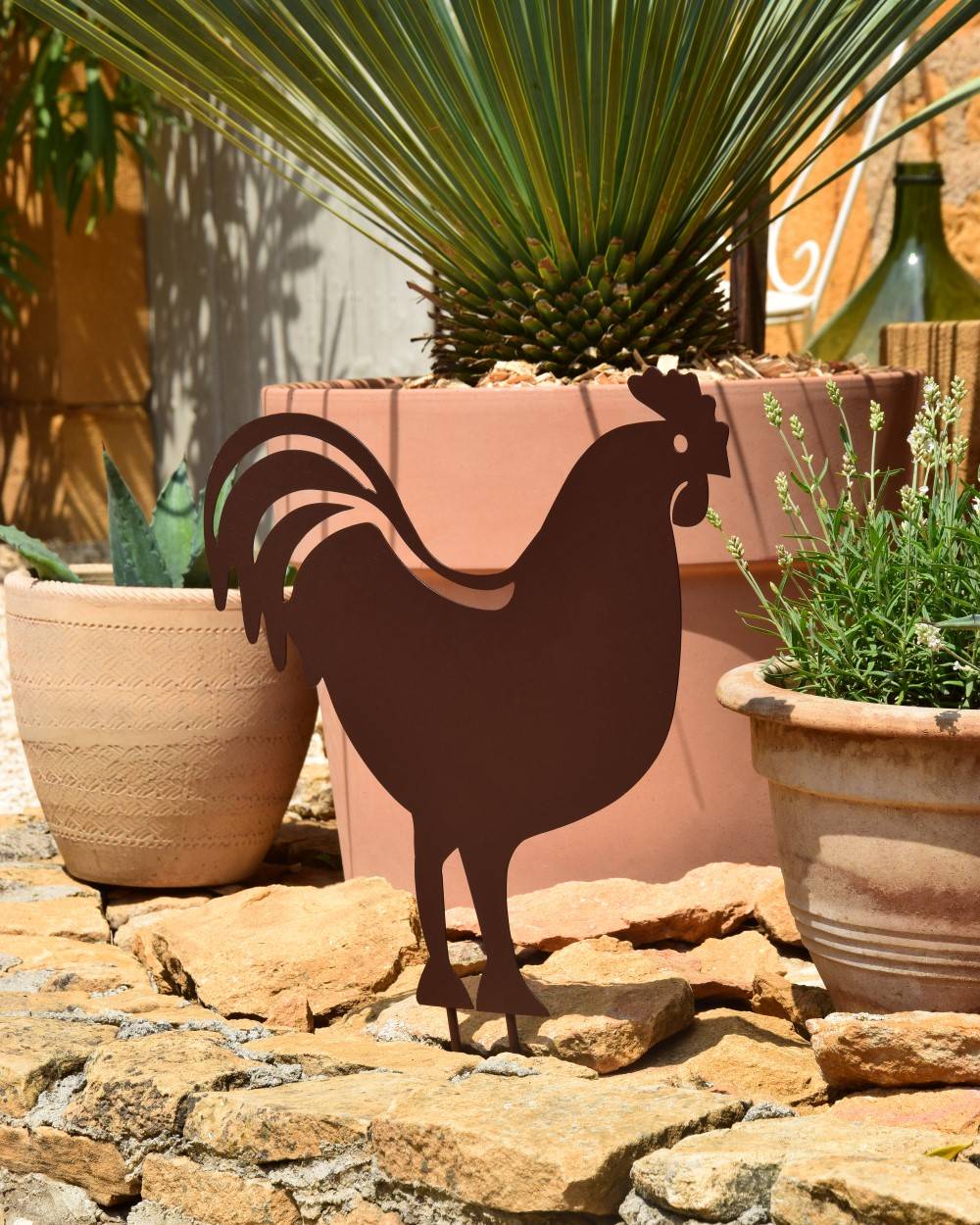 Louis Moulin - Figurine à piquer coq fer vielli - 42,5x42 cm - Acier époxy Louis Moulin - Imagen 4