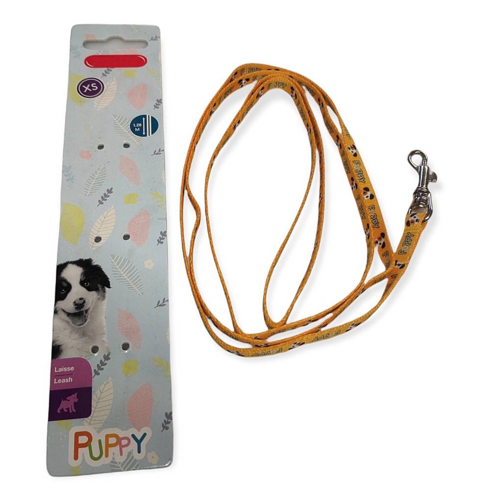 Laisse jaune PUPPY MASCOTTE 1,20m pour chiots - Imagen 3