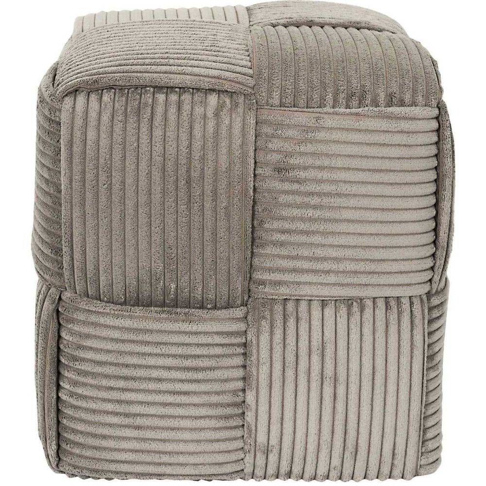 The Home Deco Factory - Pouf en tissu côtelé tressé Scott - Image 3