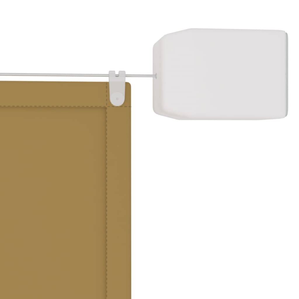 Helloshop26 - Auvent vertical 140 x 800 cm tissu oxford beige - Imagen 3