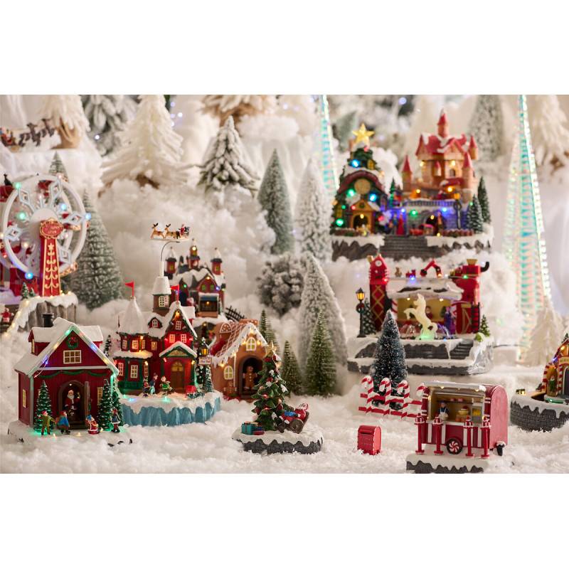 Village lumineux sapin 13 LED multicolore musical  ATMOSPHERA CREATEUR D'INTERIEUR - Image 7
