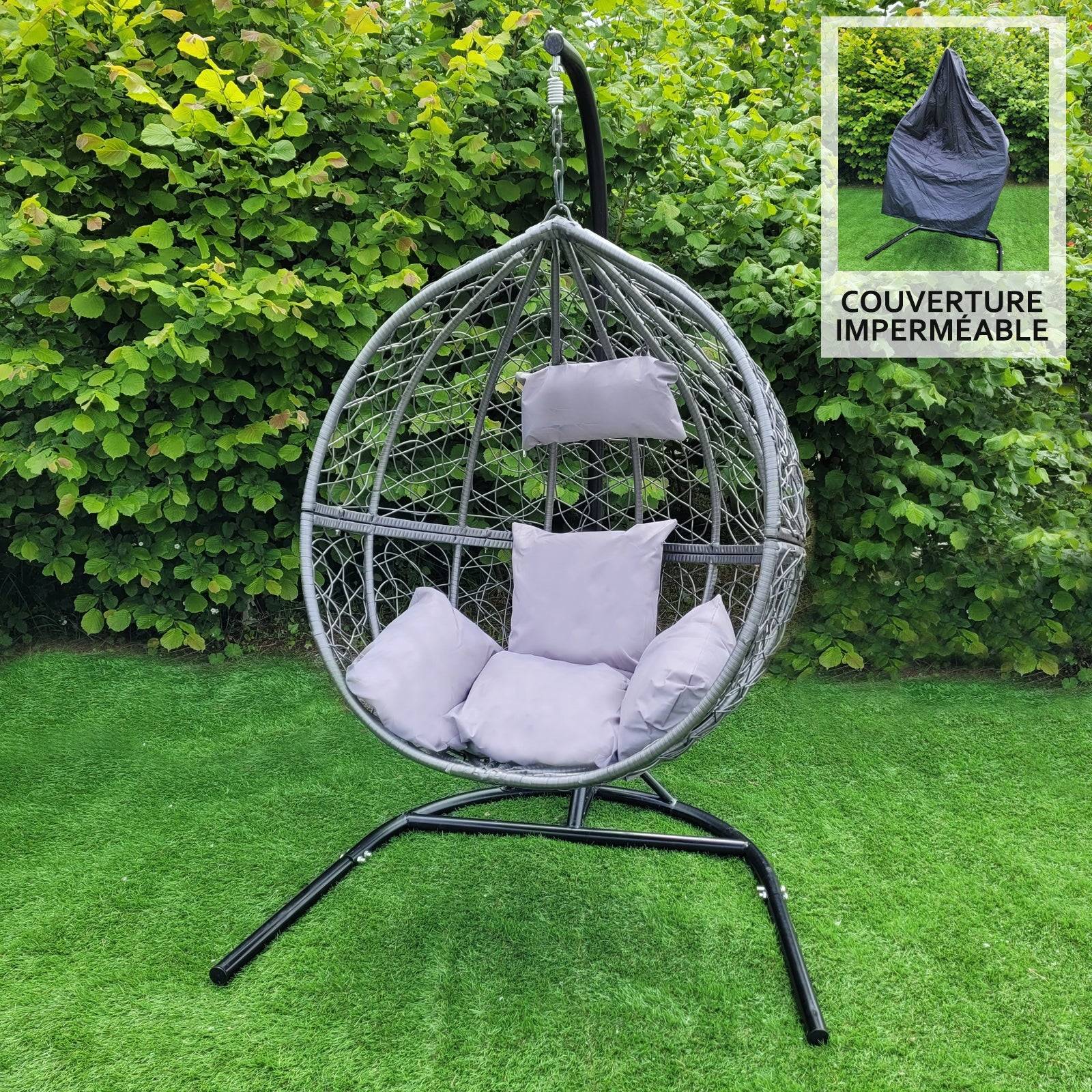 Monstershop - Chaise Suspendue en Rodin Gris - Imagen 2