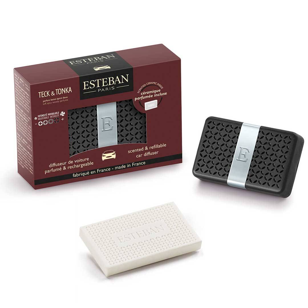 Esteban - Difusor recargable para coche de cerámica Teck Tonka - ESTEBAN