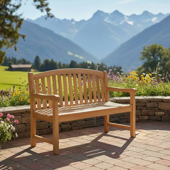 Banc en teck massif Oxford 130 cm - TECK'Attitude - Imagen 2