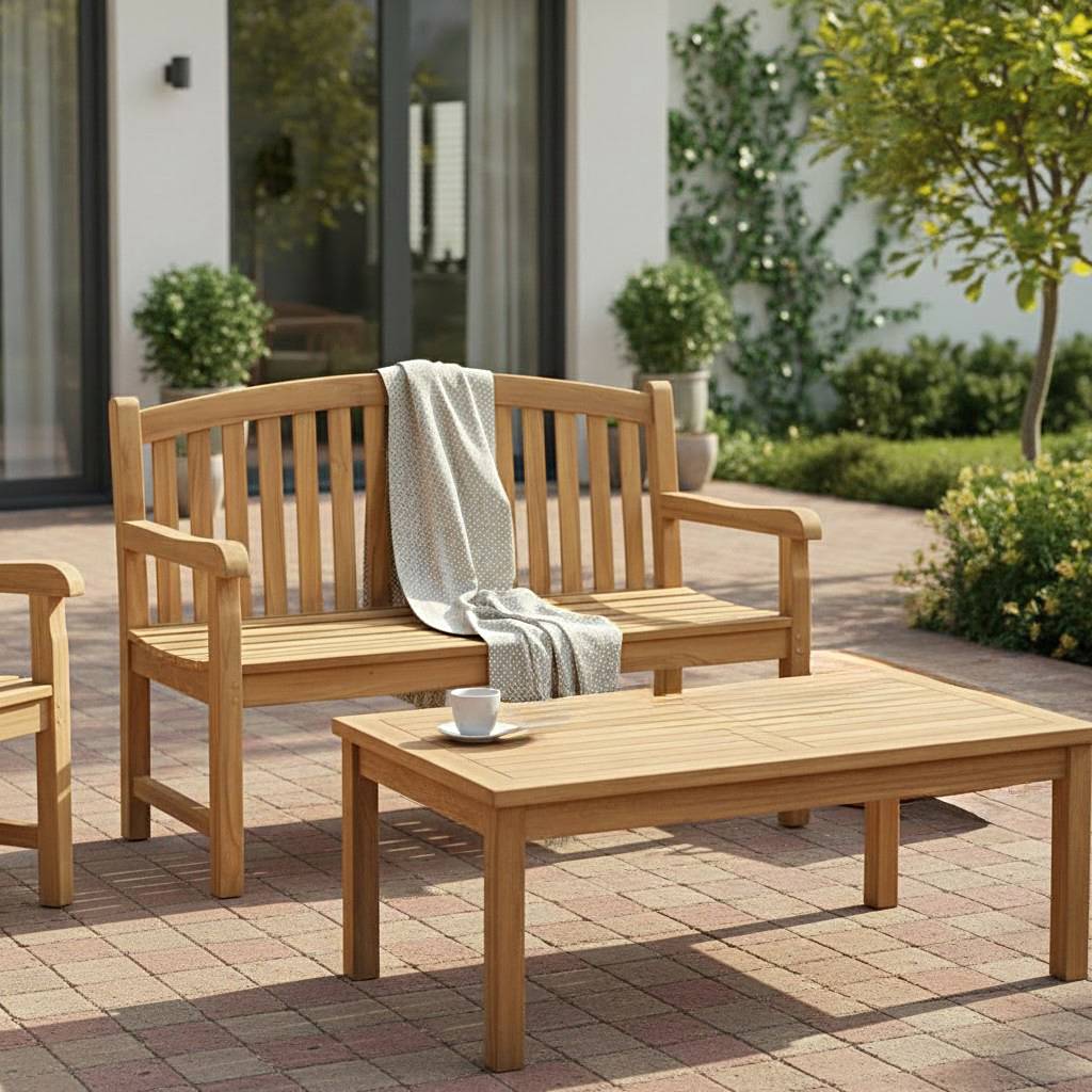 Banc en teck massif Oxford 130 cm - TECK'Attitude - Imagen 4