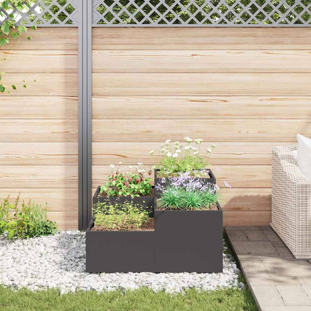 Maison Chic - Cache-pot, Pot De Fleurs Noir 100 x 100 x 48 cm Acier g403 - Image 3