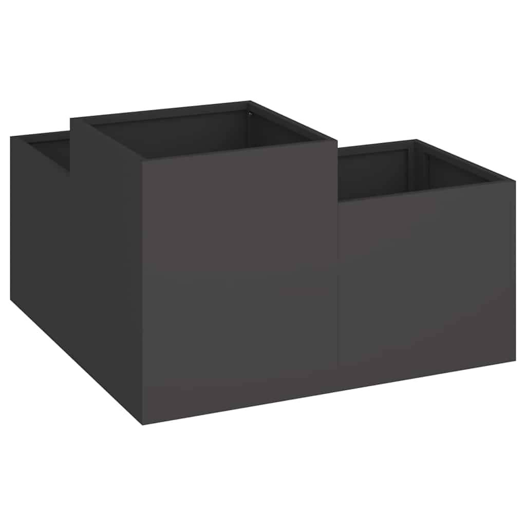 Maison Chic - Cache-pot, Pot De Fleurs Noir 100 x 100 x 48 cm Acier g403 - Image 4