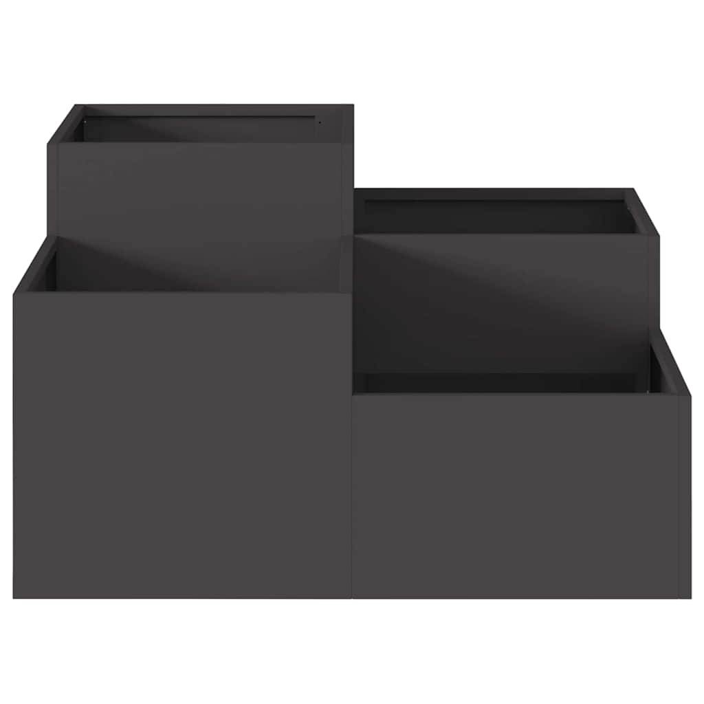 Maison Chic - Cache-pot, Pot De Fleurs Noir 100 x 100 x 48 cm Acier g403 - Image 6