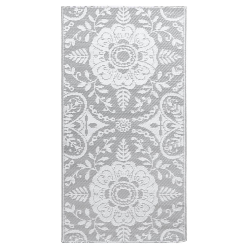 Tapis extérieur - Tapis de jardin - Tapis de terrasse Gris clair 160x230 cm PP - Image 1