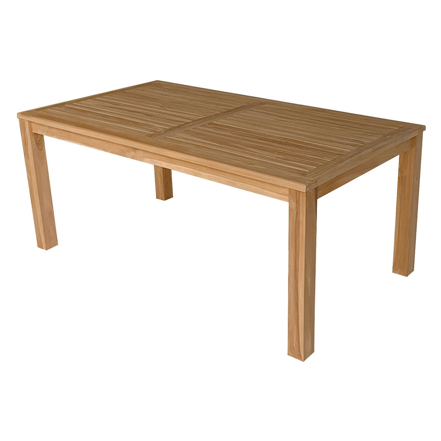 Salon de jardin en teck JAVA - table rectangulaire et chaises pliantes - 8 places - HAPPY GARDEN - Imagen 2