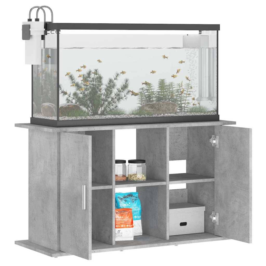Support Aquarium Bois d'ingénierie Style Industriel Rangement Gris Béton 101 cm - ComfortXL Outdoor Living - Image 4