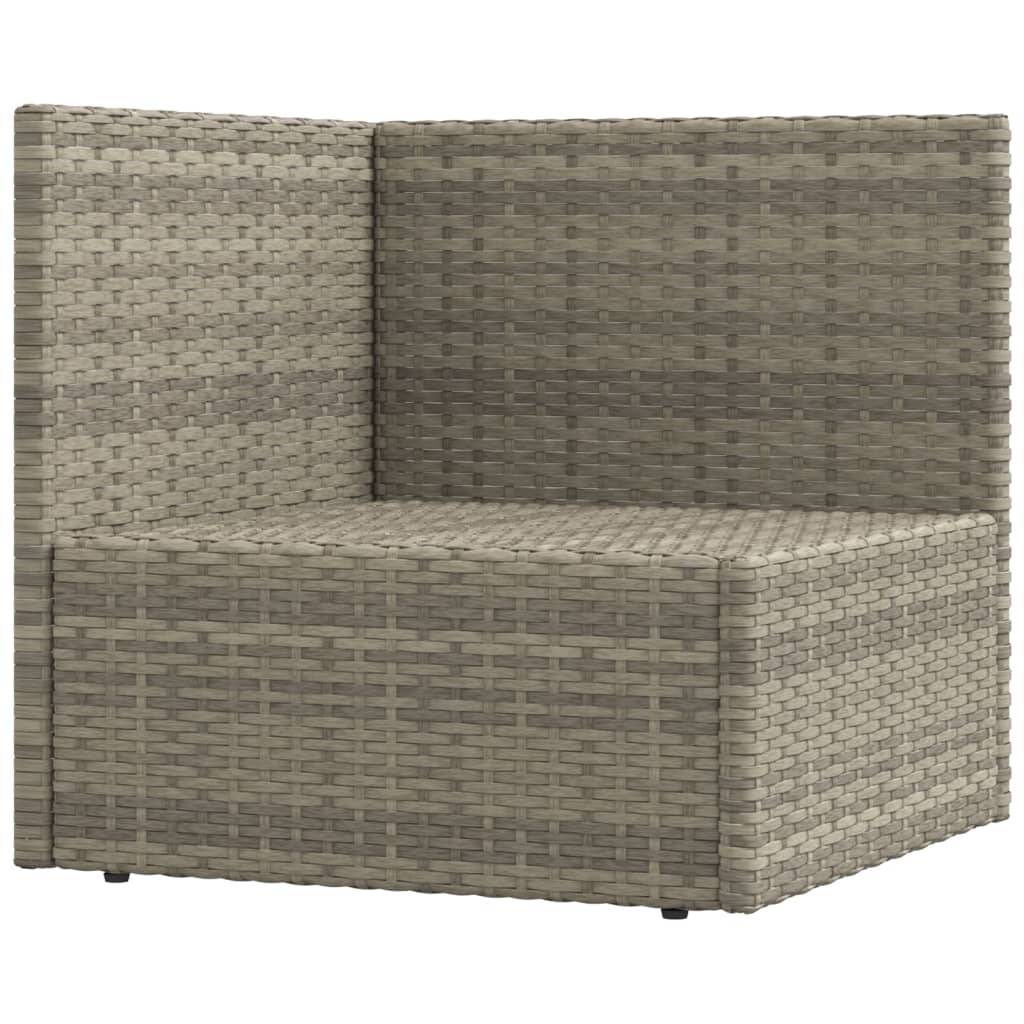 Helloshop26 - Salon de jardin meuble d'extérieur ensemble de mobilier 6 pièces avec coussins gris résine tressée - Imagen 4