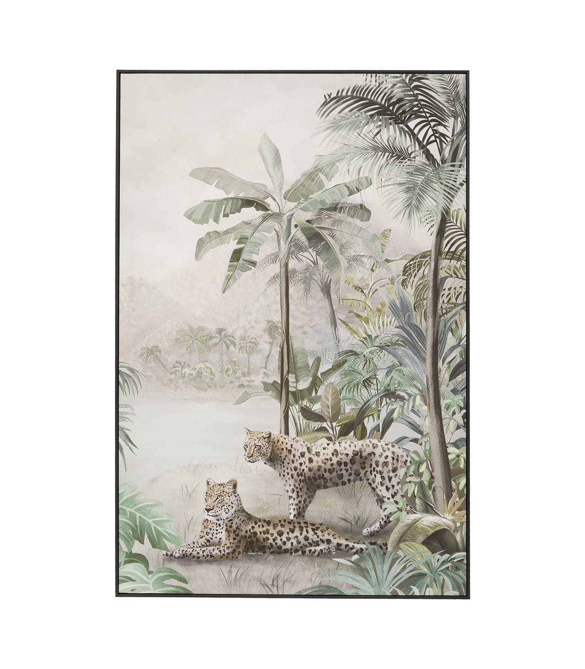 Tableau Toile murale imprimée et encadrée Jungle 60 x 90 cm - Image 1