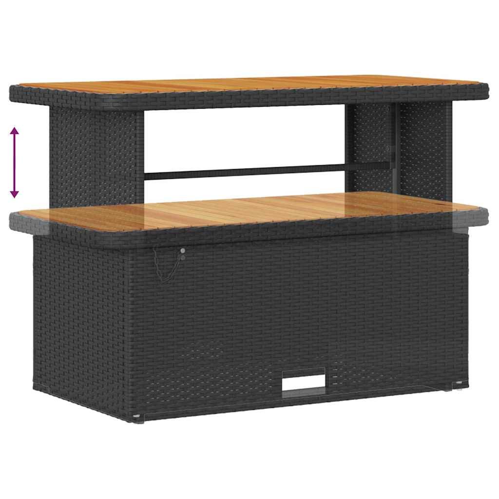 ComfortXL - Grand Salon de Jardin Noir Poly Rotin et Bois – Canapé Modulaire Spacieux avec Coffres – ComfortXL Outdoor Living - Image 8