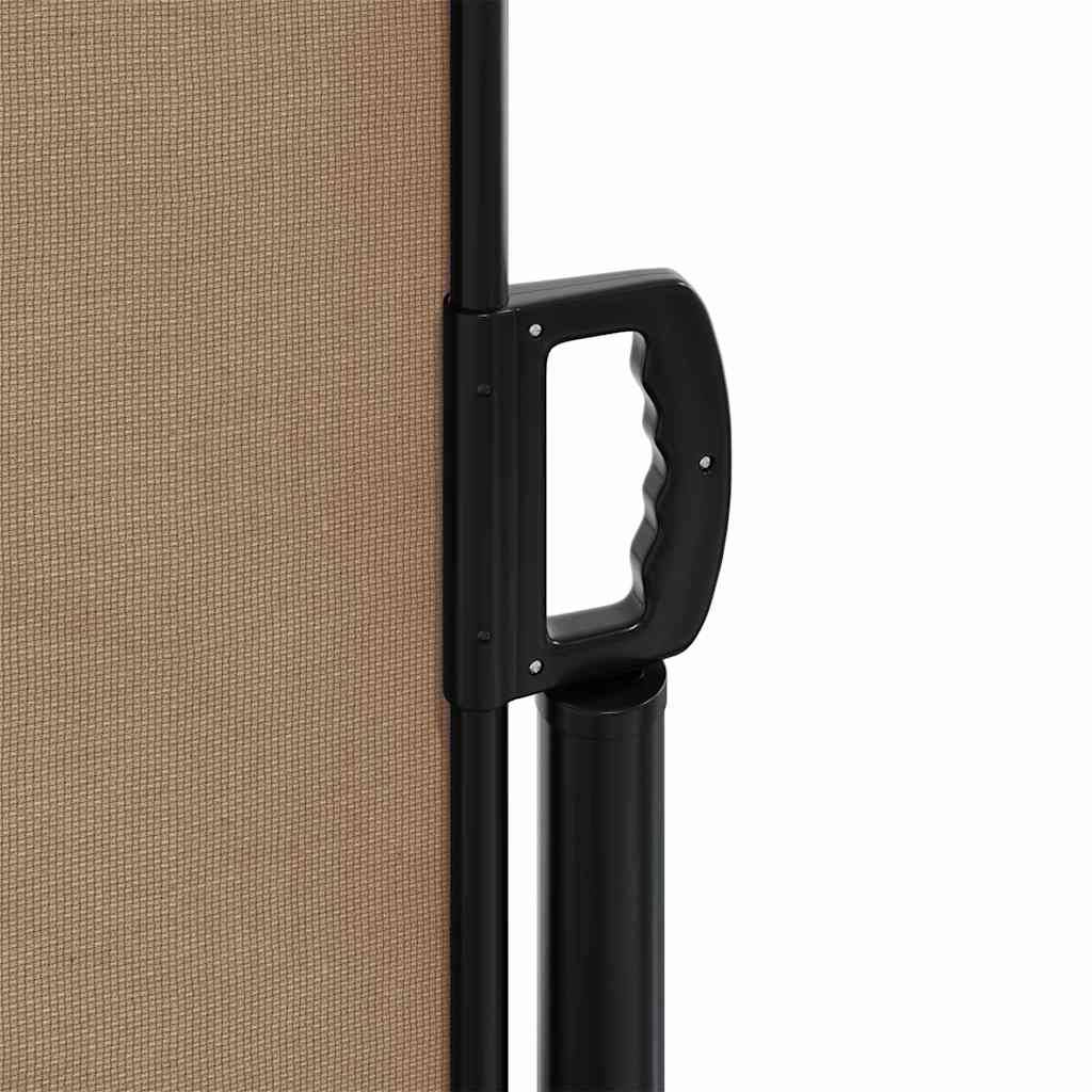 Auvent latéral rétractable polyester acier taupe 500 x 180 cm - PANGIVO - Image 8