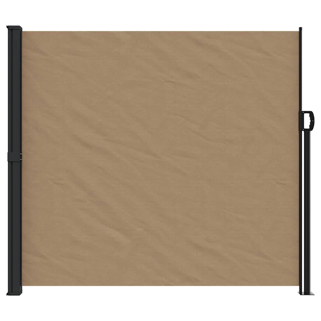 Auvent latéral rétractable polyester acier taupe 500 x 180 cm - PANGIVO - Image 3